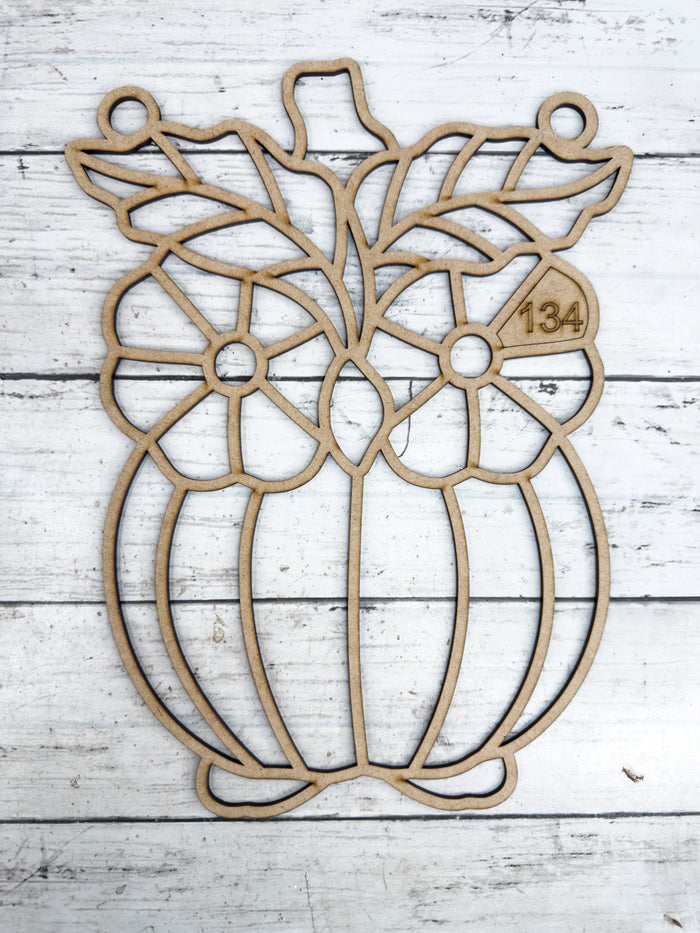 Kit Y Style 134 Pumpkin Owl Laser Cutout and Glass