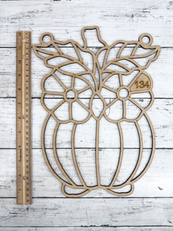 Kit Y Style 134 Pumpkin Owl Laser Cutout and Glass