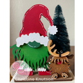 Little Green Guy Christmas Sitter with pet reindeer DIY Kit