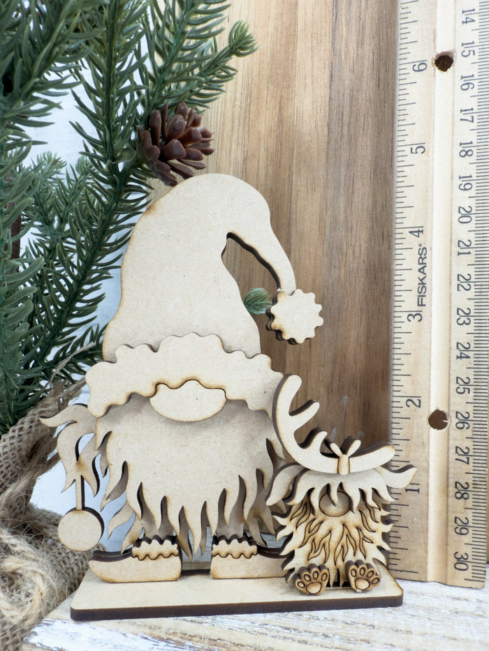 Little Green Guy Christmas Sitter with pet reindeer DIY Kit