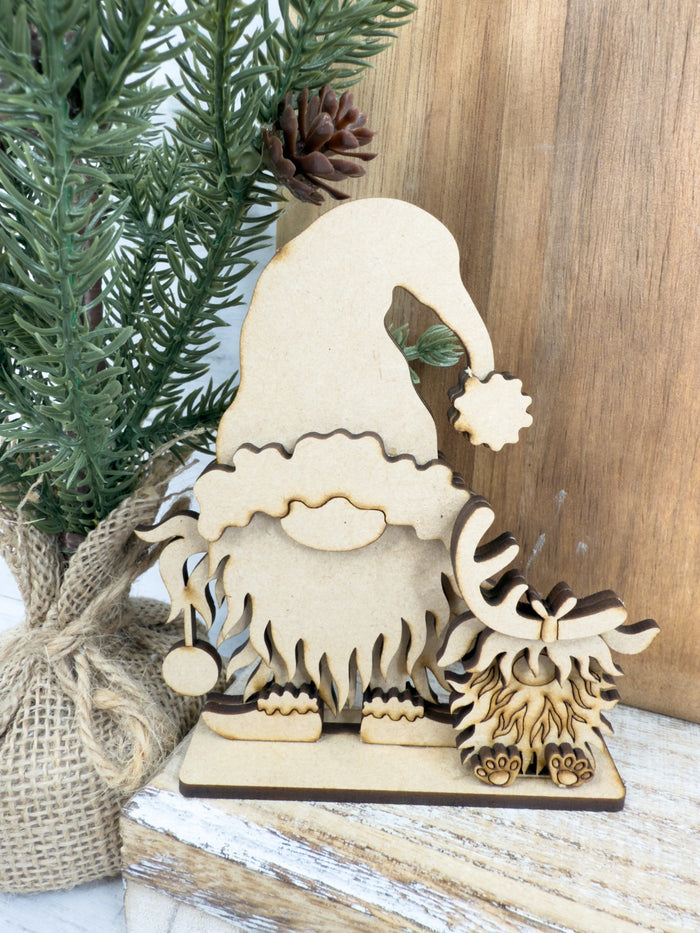 Little Green Guy Christmas Sitter with pet reindeer DIY Kit