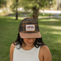 Made For The West Trucker- Plaid/Brown