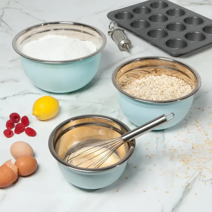 Matte Steel Mixing Bowls