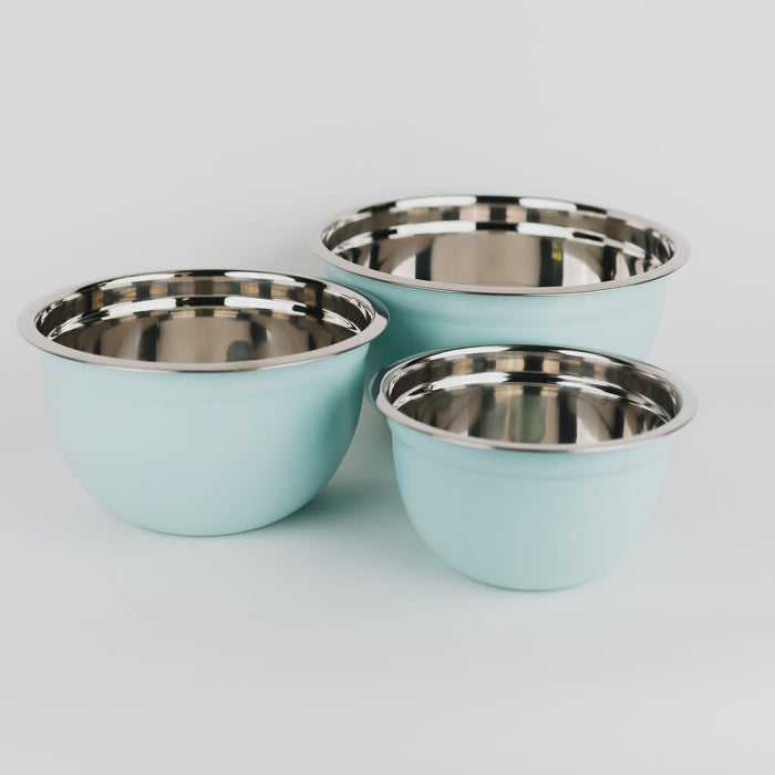 Matte Steel Mixing Bowls