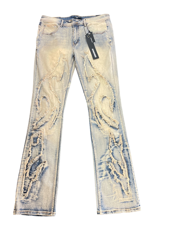 Men KINDRED Premium Stack Denim Flame Jeans