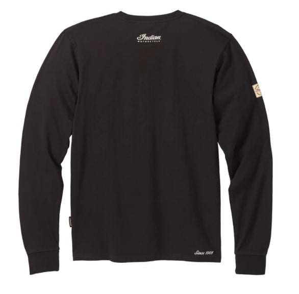 Men's Script Logo Long Sleeve Tee - Black