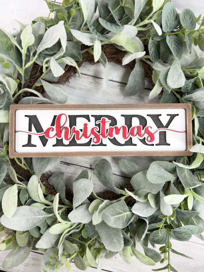Merry Christmas Sign Box Sitter DIY Kit