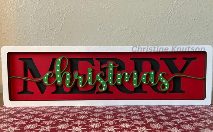 Merry Christmas Sign Box Sitter DIY Kit
