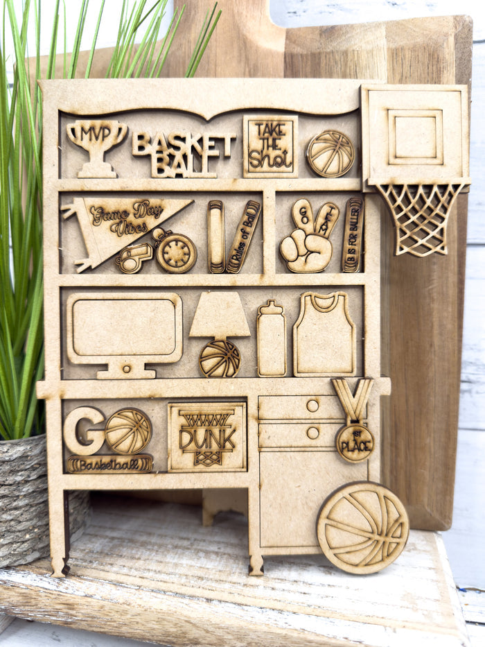 Mini Basketball Desk Hutch DIY Craft Kit