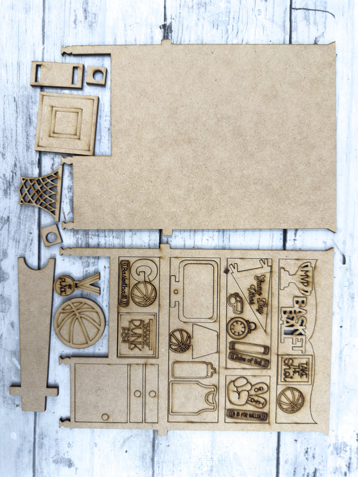 Mini Basketball Desk Hutch DIY Craft Kit