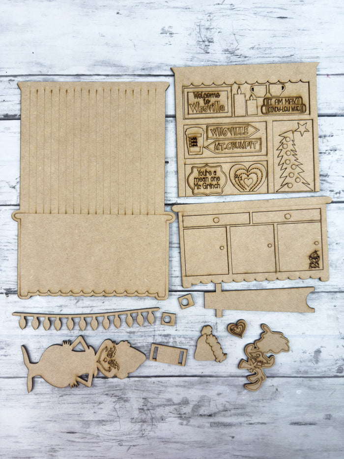 Mini Green Guy Christmas Hutch DIY Craft Kit