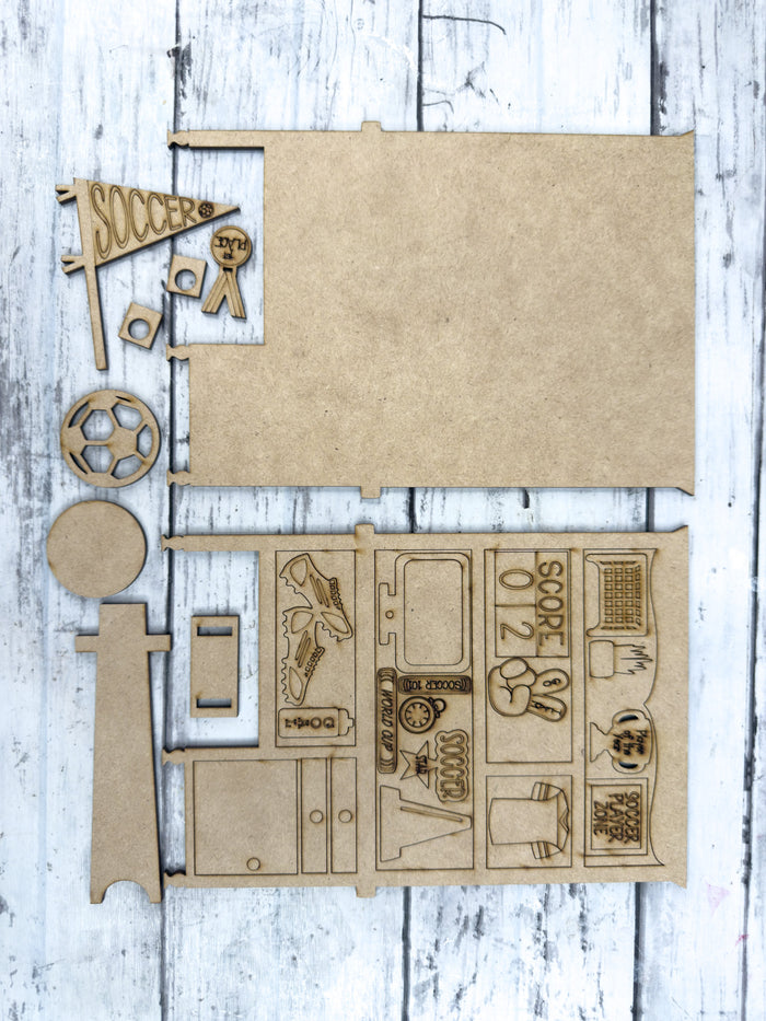 Mini Soccer Desk Hutch DIY Craft Kit