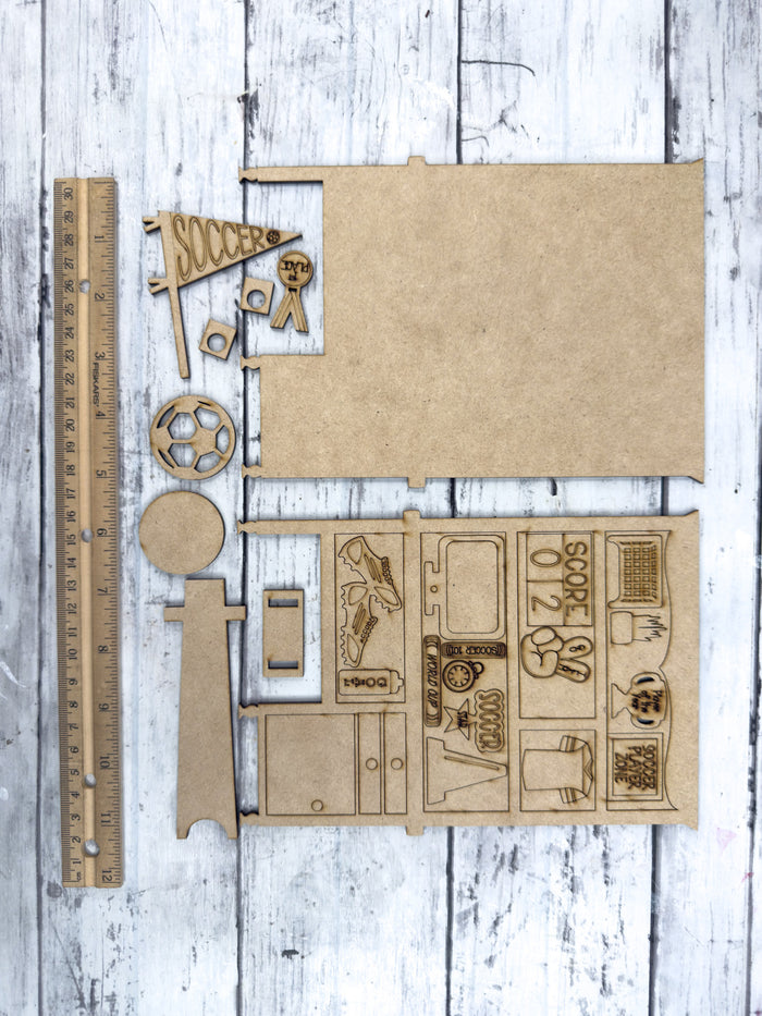 Mini Soccer Desk Hutch DIY Craft Kit