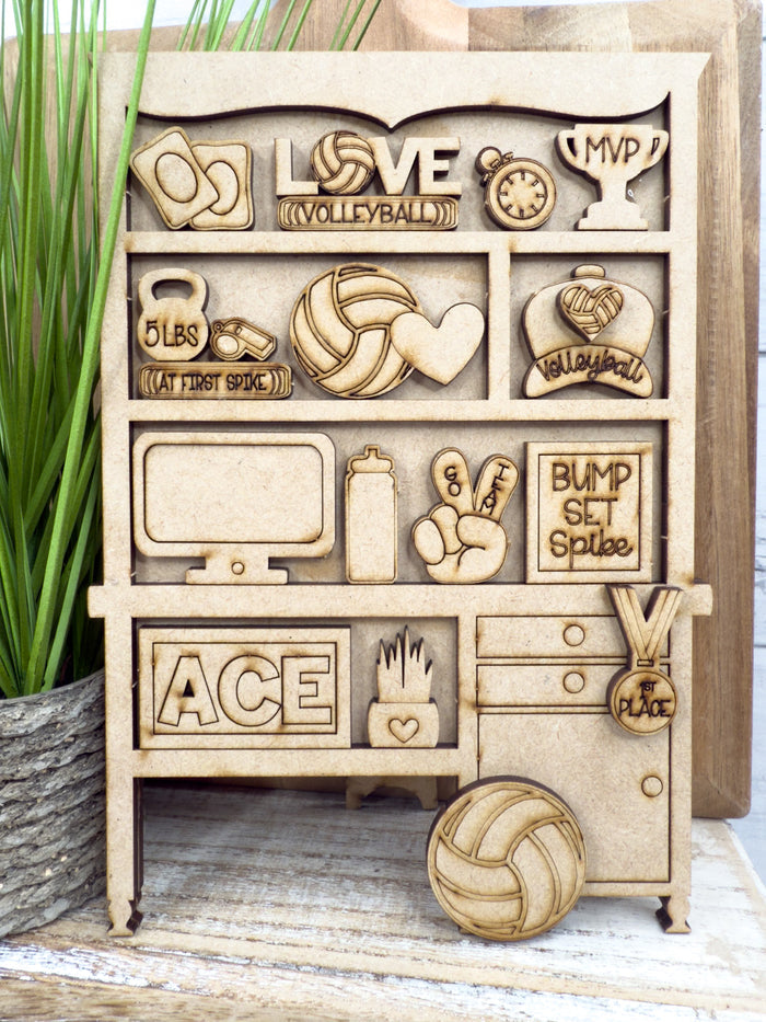 Mini Volleyball Desk Hutch DIY Craft Kit