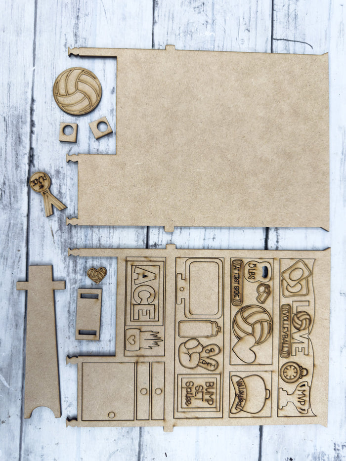 Mini Volleyball Desk Hutch DIY Craft Kit