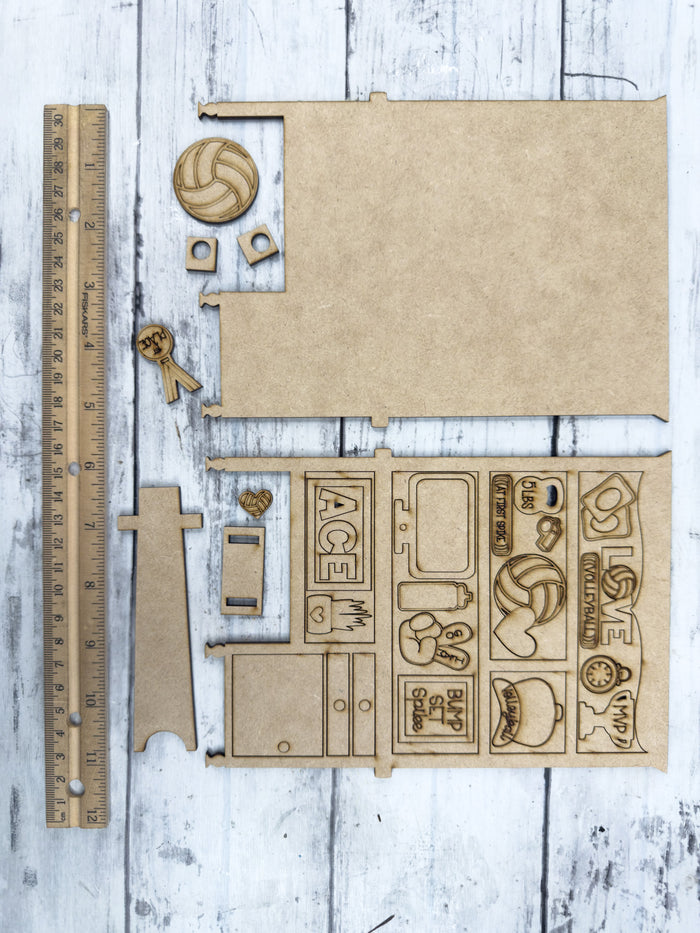 Mini Volleyball Desk Hutch DIY Craft Kit