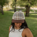 Montana Embroidered Trucker- Plaid/Brown