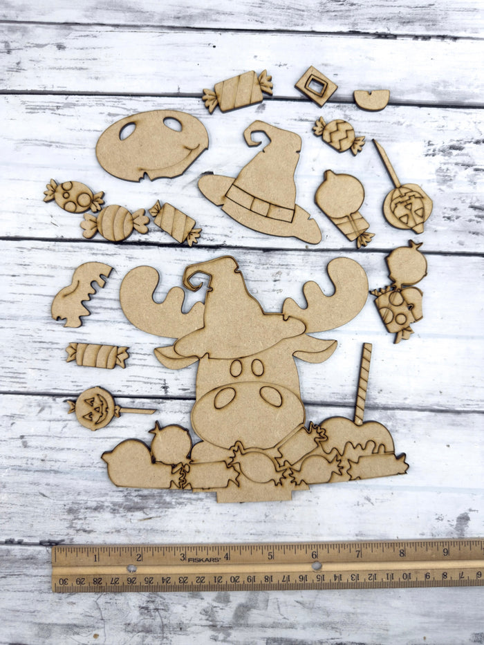 Moose Halloween Candy Treats Slot Interchangeable bases DIY Craft Kit