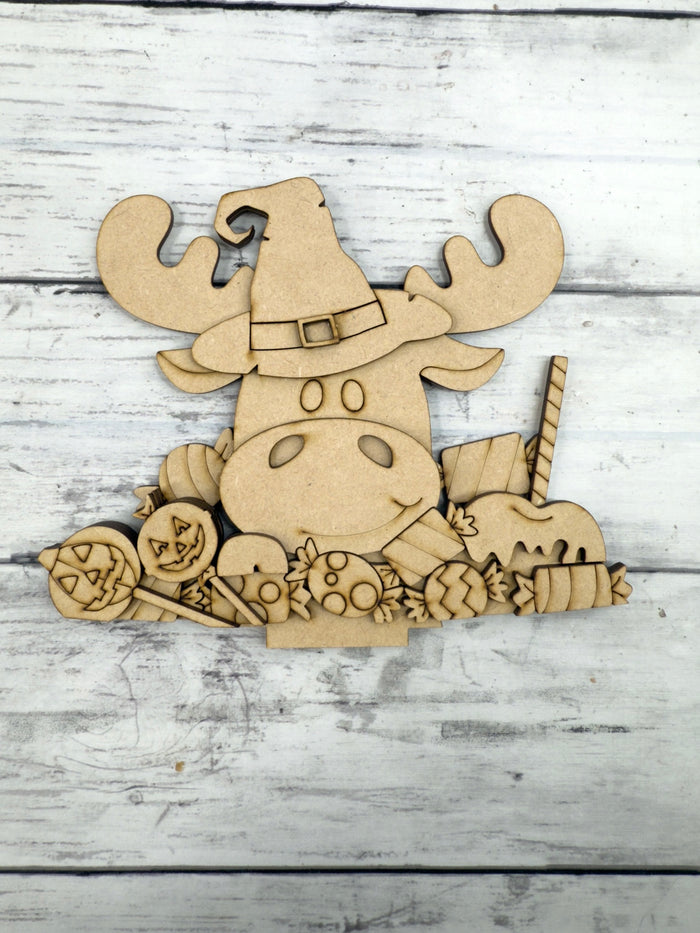 Moose Halloween Candy Treats Slot Interchangeable bases DIY Craft Kit