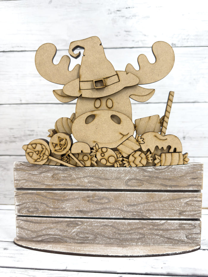 Moose Halloween Candy Treats Slot Interchangeable bases DIY Craft Kit