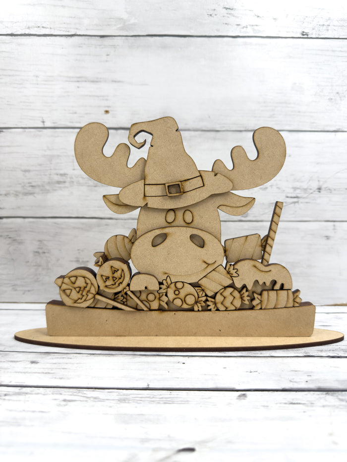 Moose Halloween Candy Treats Slot Interchangeable bases DIY Craft Kit