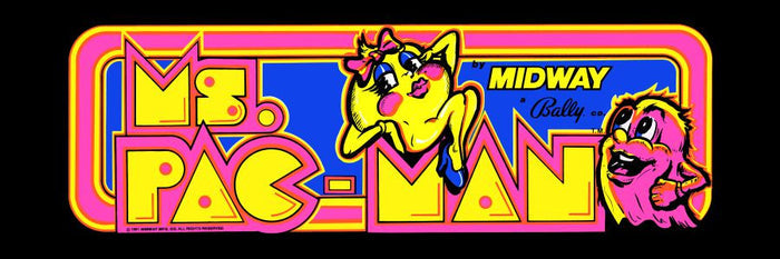 Ms. Pac-Man Plexi-Glass Marquee - Escape Pod Online