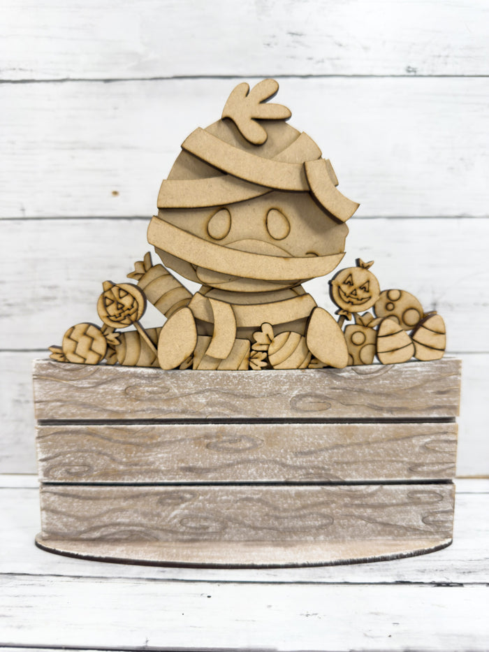 Mummy Duck Halloween Slot Interchangeable bases DIY Craft Kit