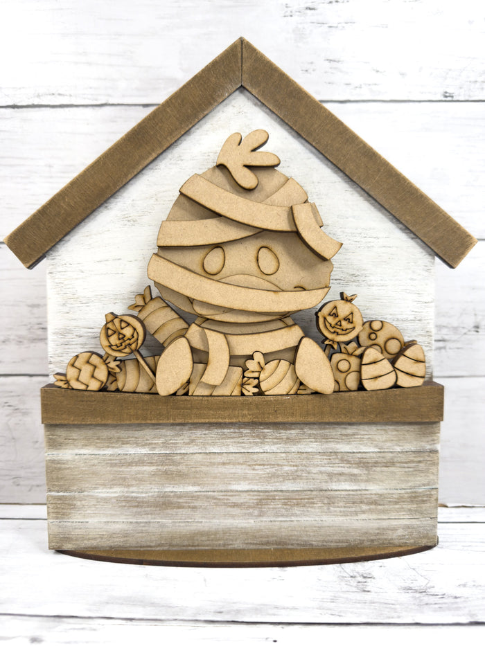 Mummy Duck Halloween Slot Interchangeable bases DIY Craft Kit