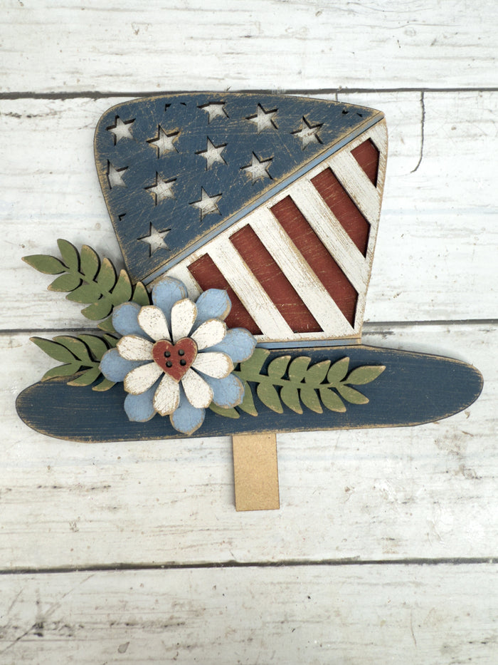 Patriotic Flourish Hat Insert for Spindle Base