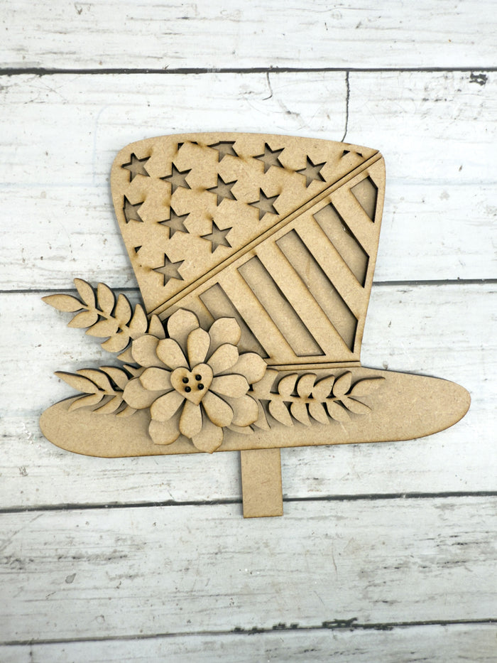 Patriotic Flourish Hat Insert for Spindle Base