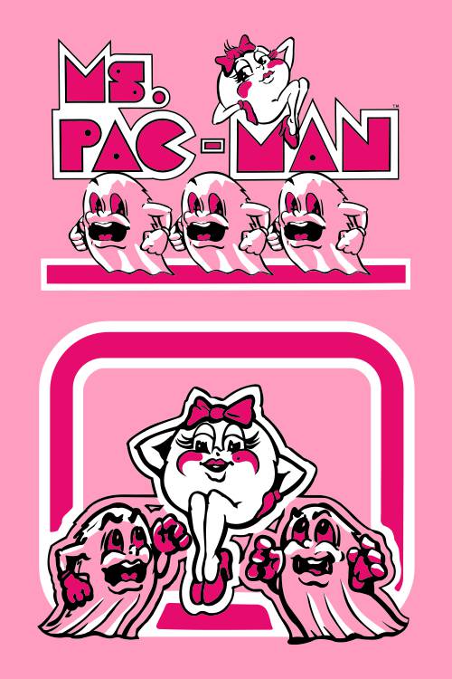 Pink Ms. Pac-Man Poster Print - Escape Pod Online