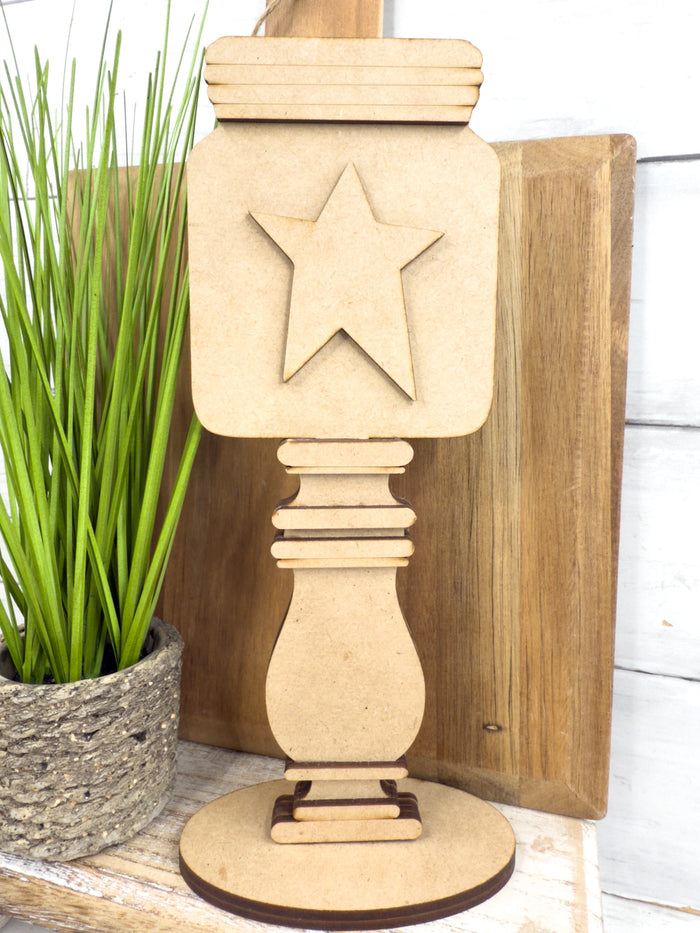 Primitive Star and Jar Insert for Spindle Base