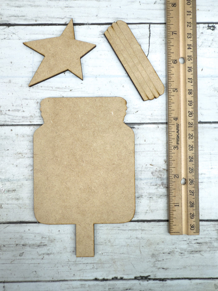 Primitive Star and Jar Insert for Spindle Base