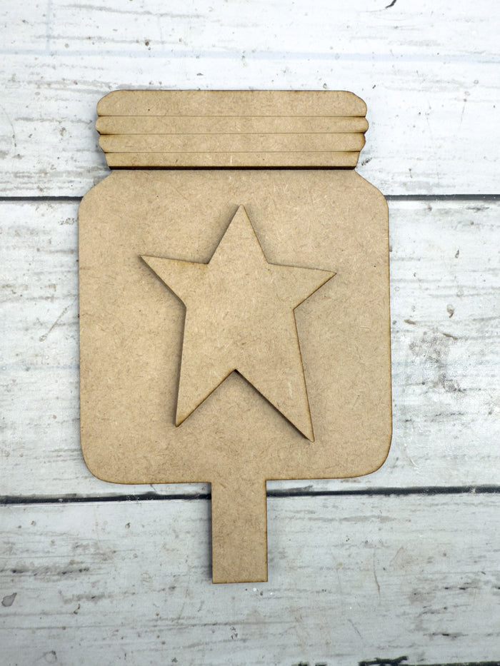 Primitive Star and Jar Insert for Spindle Base