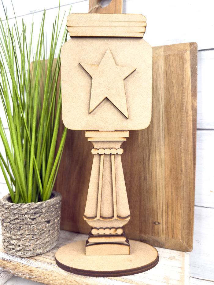 Primitive Star and Jar Insert for Spindle Base