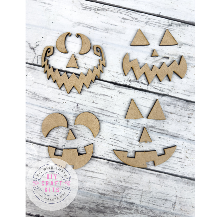 Pumpkin faces ONLY blank pieces