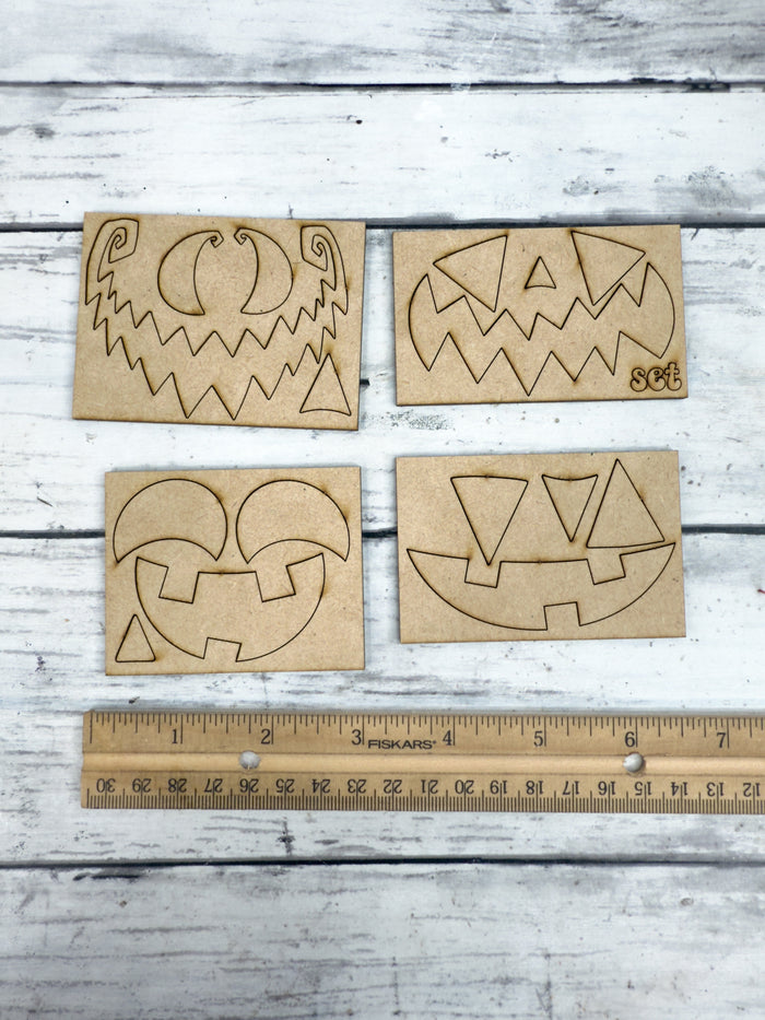 Pumpkin faces ONLY blank pieces