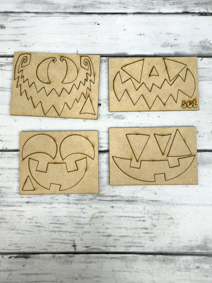 Pumpkin faces ONLY blank pieces