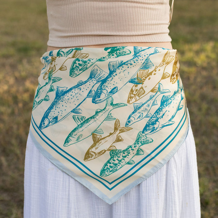 Riverbank Trout Satin Bandana