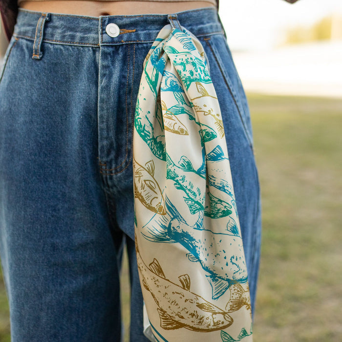 Riverbank Trout Satin Bandana