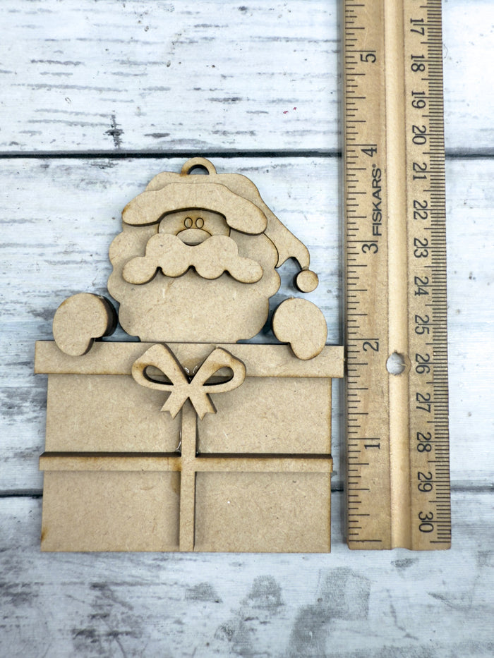 Santa with Gift Ornament DIY Kit
