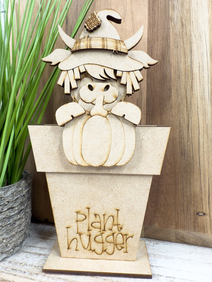 Scarecrow Highland Cow and Pumpkin Hugger Kit