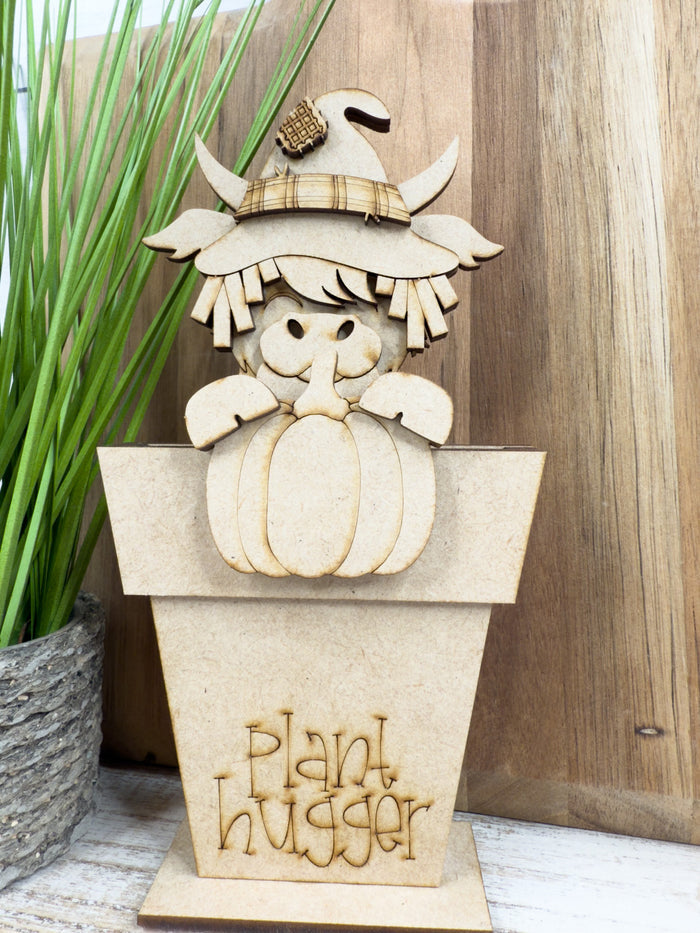 Scarecrow Highland Cow and Pumpkin Hugger Kit