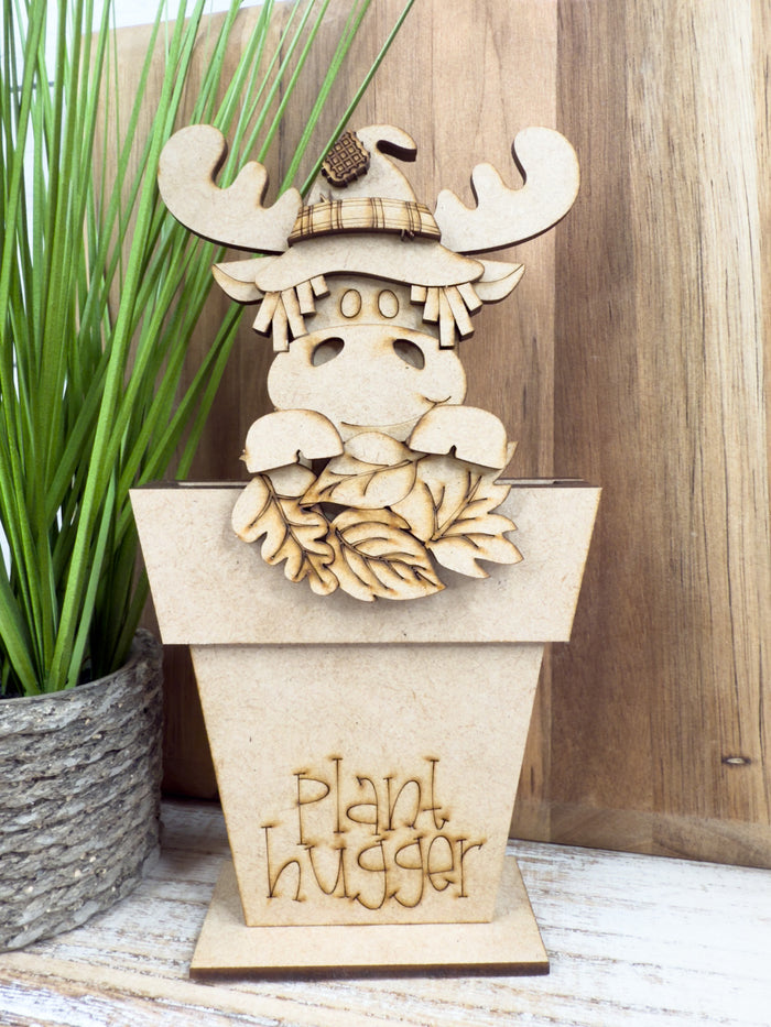 Scarecrow Moose and Leaves Hugger Kit