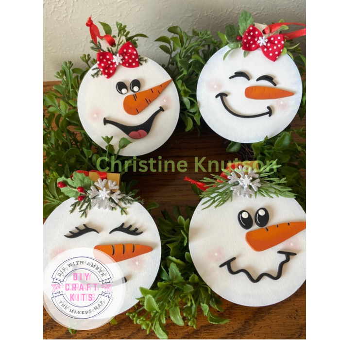 Snowman faces ONLY blank pieces