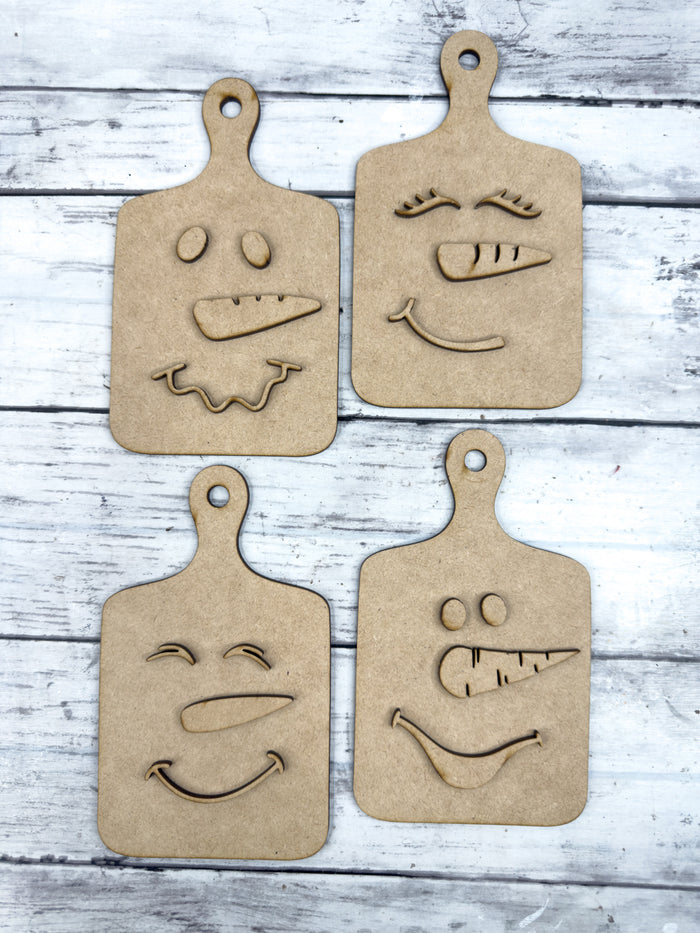 Snowman faces ONLY blank pieces