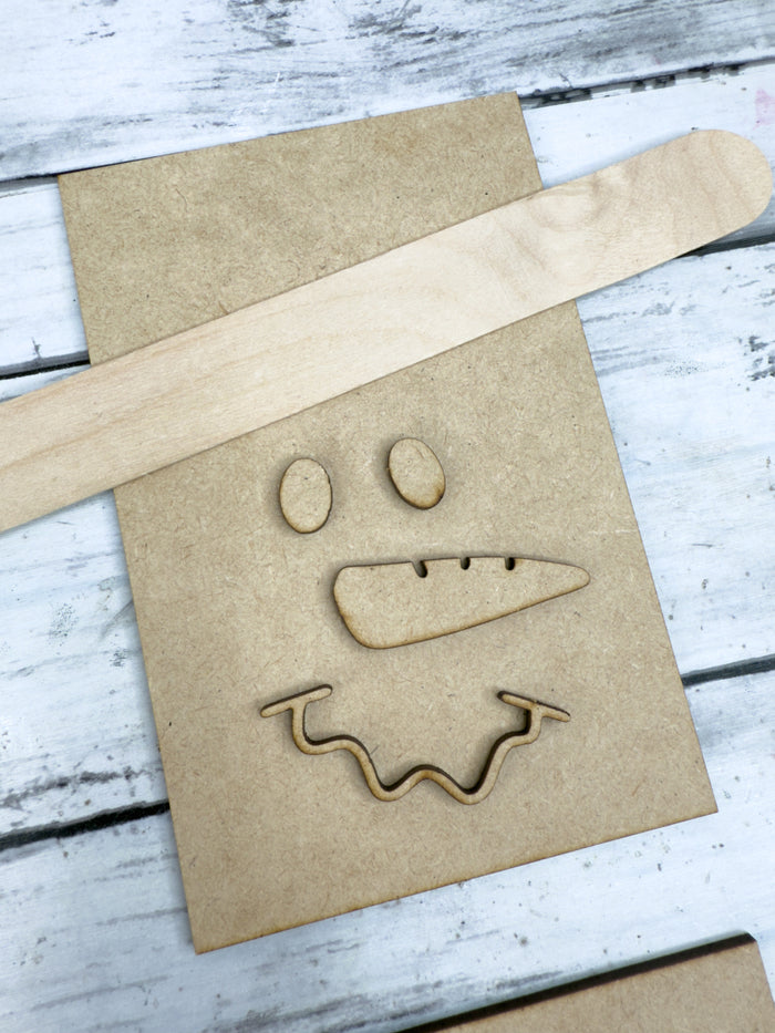 Snowman faces ONLY blank pieces