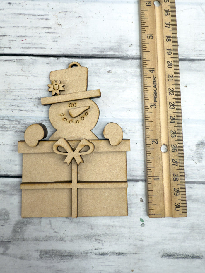 Snowman with Gift Ornament DIY Kit