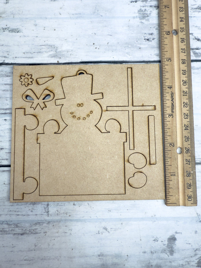 Snowman with Gift Ornament DIY Kit