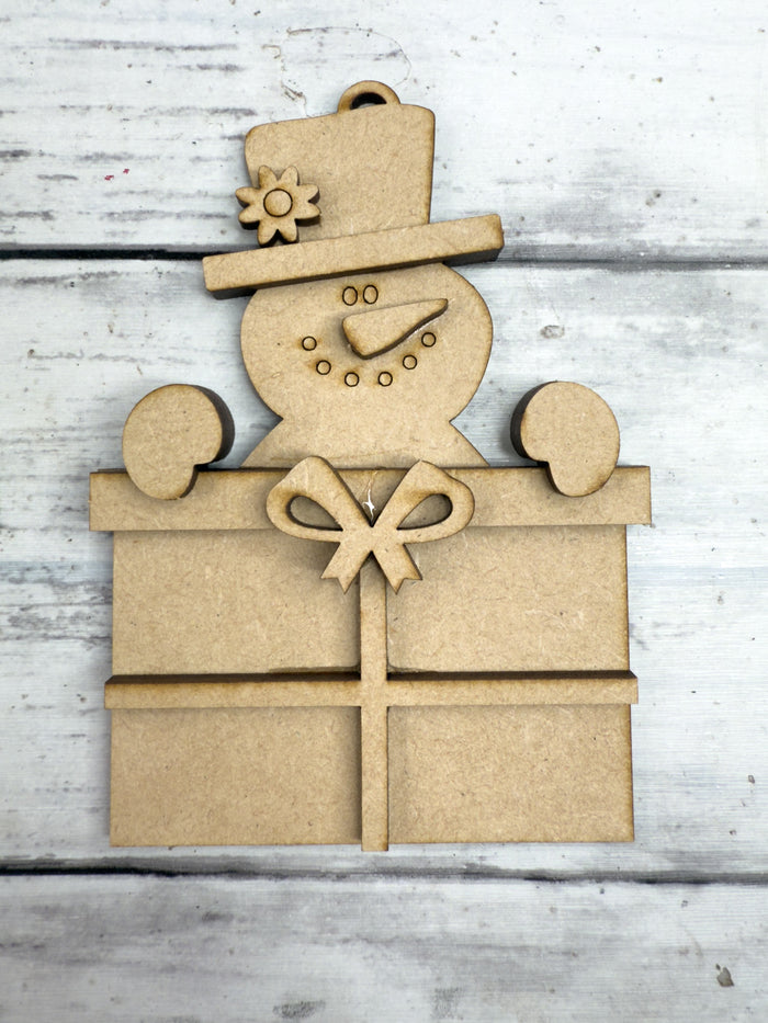 Snowman with Gift Ornament DIY Kit